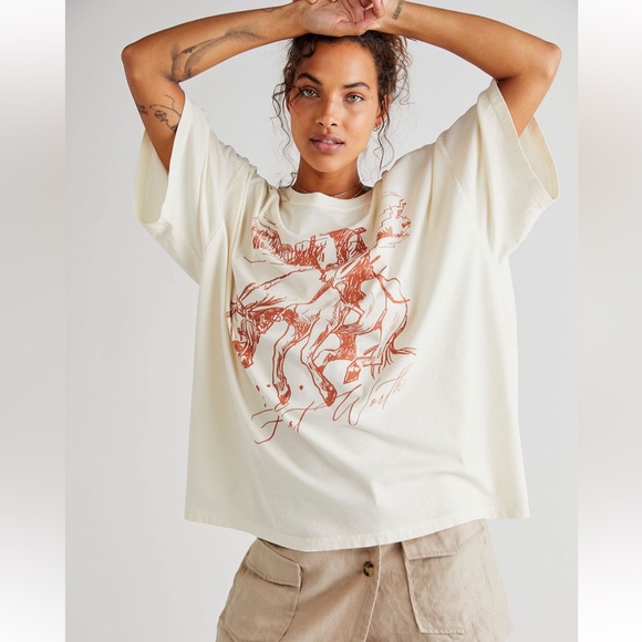 Daydreamer Tops - Free people cowboy rodeo one size tee t-shirt Daydreamer